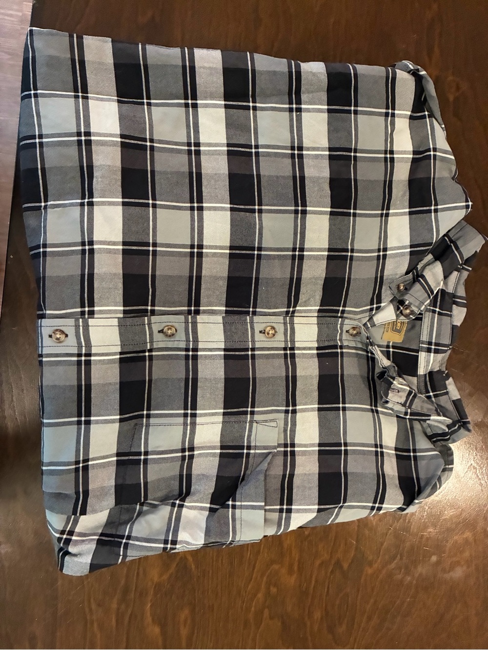 The Foundry Supply Co. Men's Black & White Plaid Button-Down Shirt